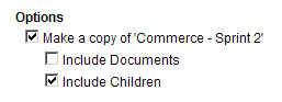 Indicate whether you want to include related documents and/or child work types.