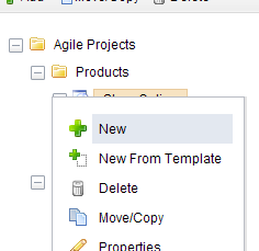 Right-click the work types tree and select New.