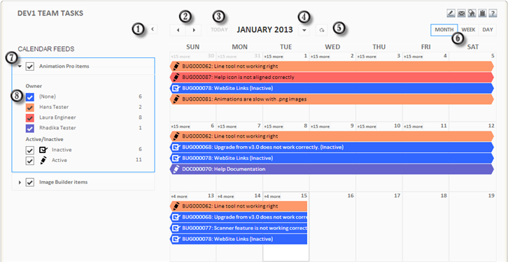 Calendar Report Results