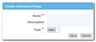 Create a Resource Group Dialog