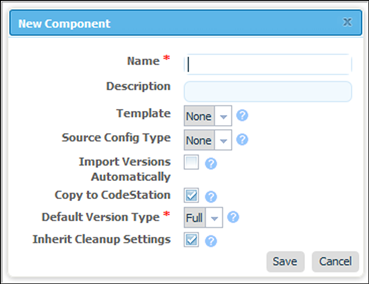New Component Dialog