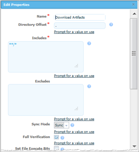 Typical Edit Properties Pop-up