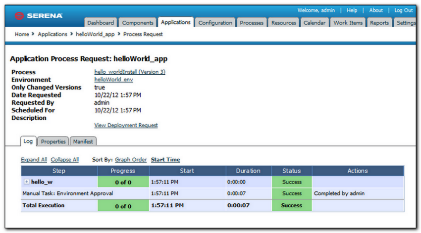Application Process Request Pane